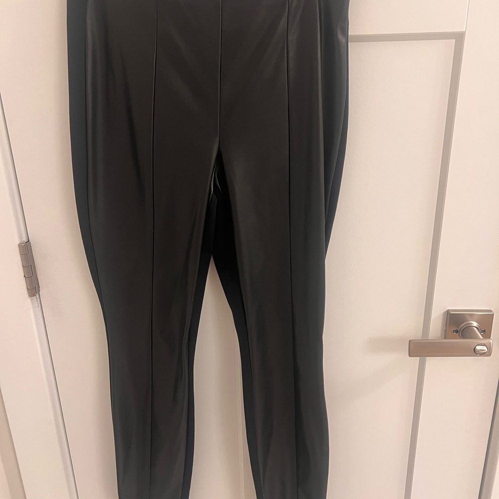 Bar III Black Faux Leather Leggings